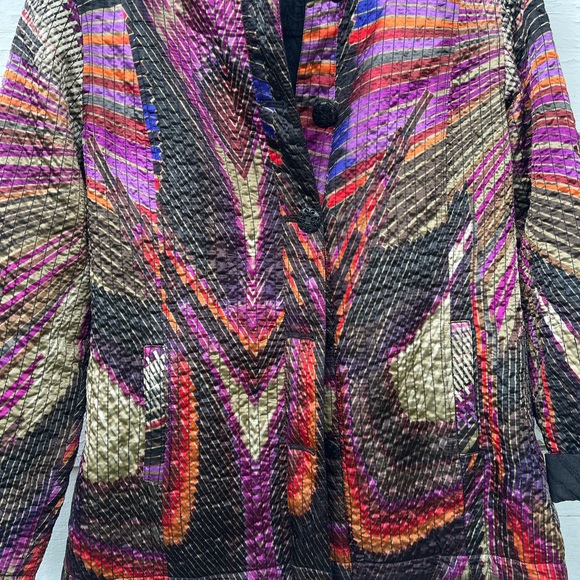 Chicos Colorful Jacket Size 1 (Medium/8) - Picture 6 of 7